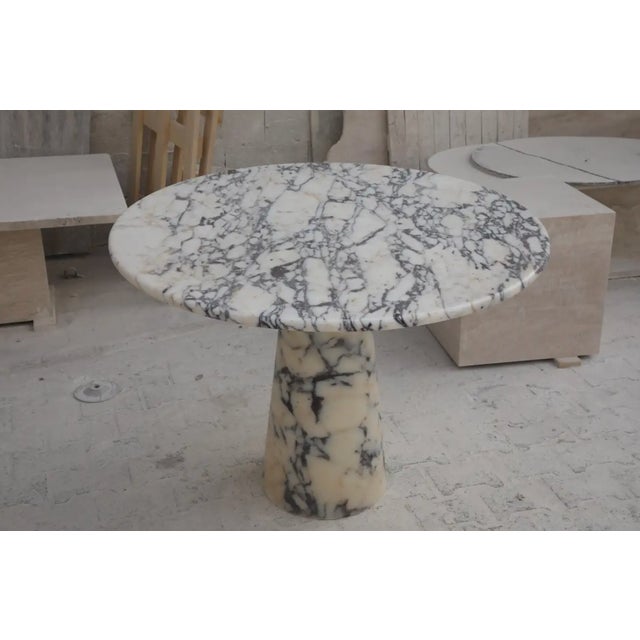 Not Yet Made - Made To Order Viola Veined Violet Round Dining Table by Angelo Mangiarotti For Sale - Image 5 of 7