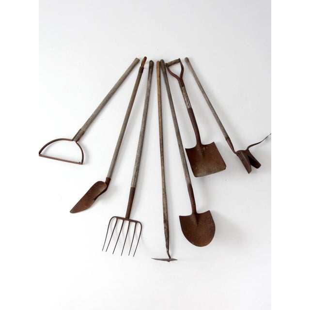 Antique Primitive Garden Tool Collection - 7 Piece For Sale - Image 13 of 18