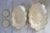 Vintage Capiz Shell Trinket Trays & Coasters W/ Gold Scalloped Edges For Sale - Image 4 of 8