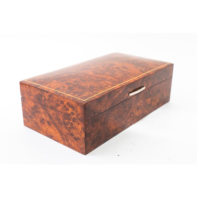 Maple wood cigarettes box vienna around 1950s Shellac polished