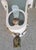 A pair of movie theater wall sconces. Painted metal frames with brass mounts and glass panel. Each sconce will hold 4...