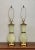 Paul Hanson Mid 20th Century Paul Hansen Hollywood Regency Bronze Mounted Vaseline Glass Lamps, Pair For Sale - Image 4 of 12