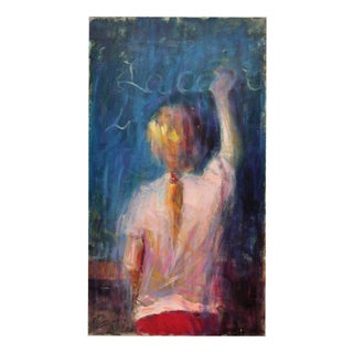 Renato Criscuolo, at the Blackboard, 2009, Oil on Canvas For Sale