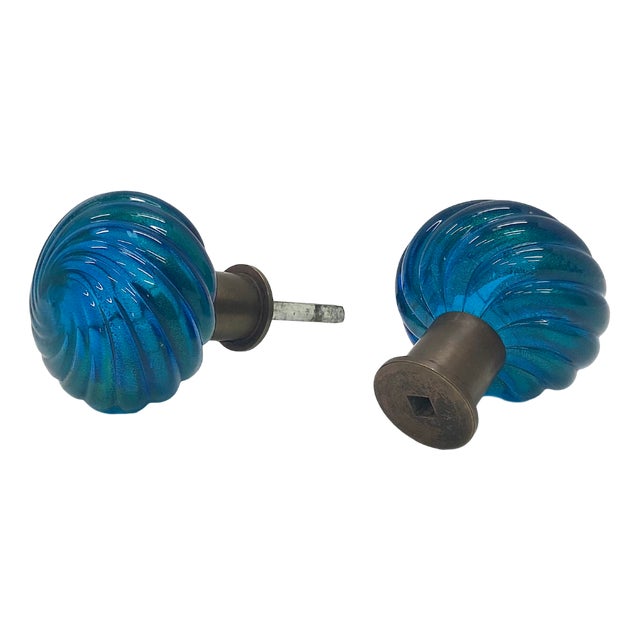 Murano Submerged Glass with Gold Inclusion, 1940s, Set of 2 For Sale