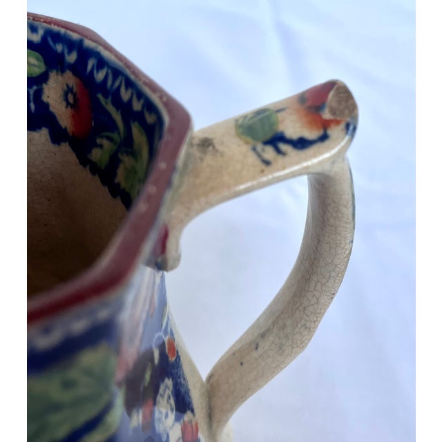 Ceramic Antique 1820s Staffordshire Pearlware "The Duenna" Mask Jug Pitcher For Sale - Image 7 of 18
