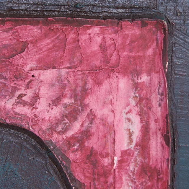 Alessandro Bonato, Abstract Acrylic on Wood Painting, 1971 For Sale - Image 4 of 11