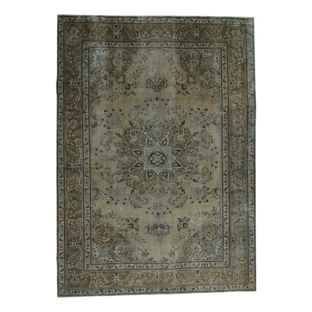 Vintage Middle Eastern Hand-Knotted Pile Rug For Sale