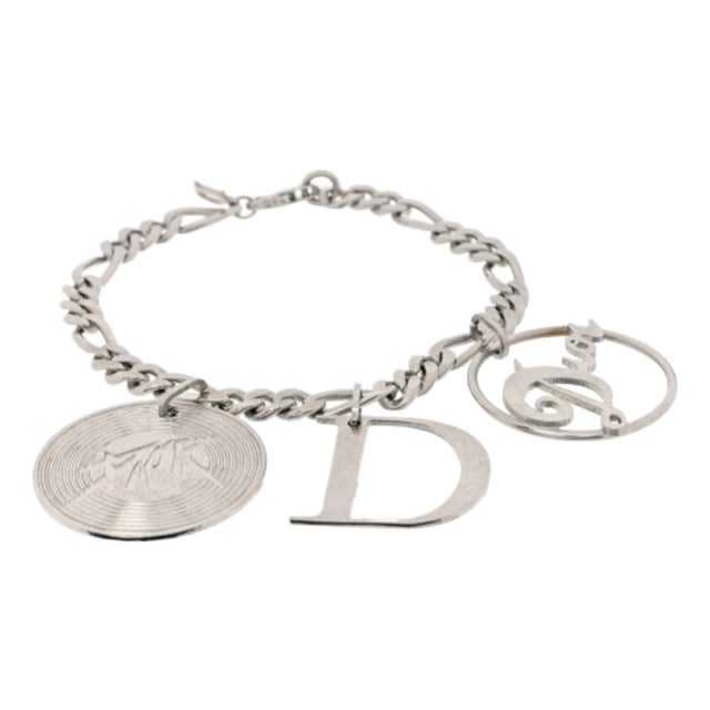 Christian Dior Metal Charm Bracelet For Sale
