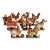 Antique Indian Hand-Painted Folk Art Animal Procession Figures, Set of 11 For Sale