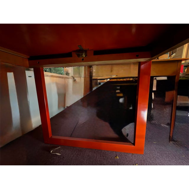 Vintage Dining Table With Extender Leaf Circa 1970s After Baughmann Style For Sale - Image 9 of 18