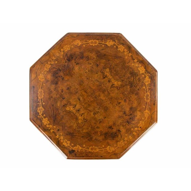 Wood Vintage Octagonal Coffee Table, Mid-20th Century For Sale - Image 7 of 9