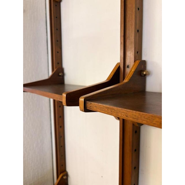 Brown Mid-Century Modern Wall Unit, Italy, 1960s For Sale - Image 8 of 9