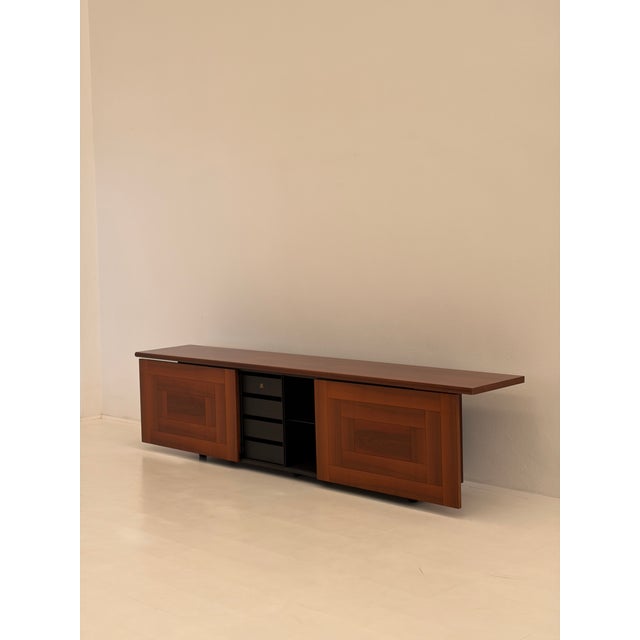 Metal Sheraton-Style Low Sideboard by Giotto Stoppino and Ludovico Acerbis for Acerbis, 1970s For Sale - Image 7 of 18
