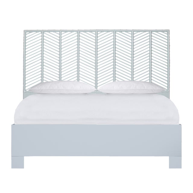 Liam Platform Bed King - Light Blue For Sale - Image 12 of 12