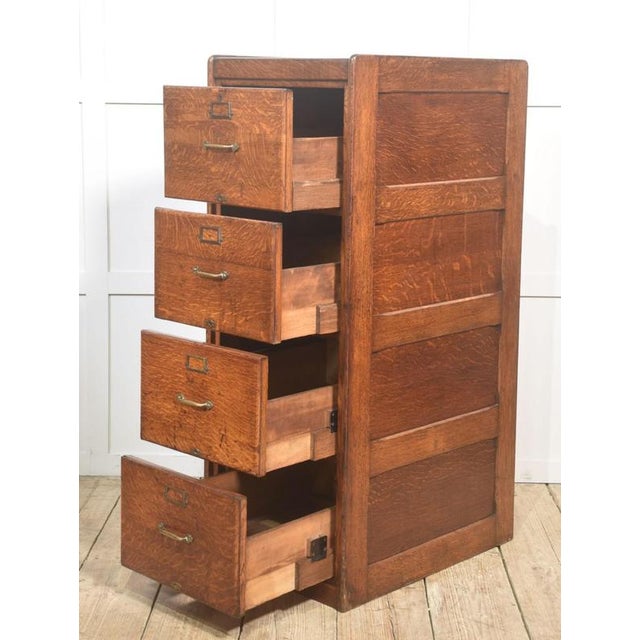 Antique Oak Filing Cabinet, 1890s For Sale - Image 11 of 12