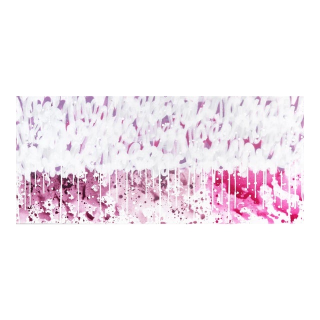 Soft Pink Playful Graffiti Painting Street Urban Art "Love Puff" Original Artwork by Amber Goldhammer For Sale