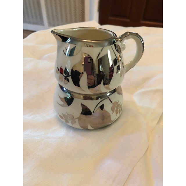 1940’s Sandland Lusterware made in England stackable creamer and sugar