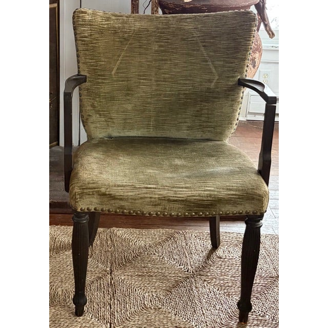 Mid 20th Century Mid Century Arm Chair With Nail Heads For Sale - Image 5 of 13