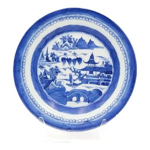 Nanking Chinese Export Porcelain Plate, Circa 1890