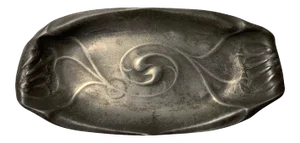 Hugo Leven Kayserzinn Art Nouveau Tray / Dish, Germany, circa 1900