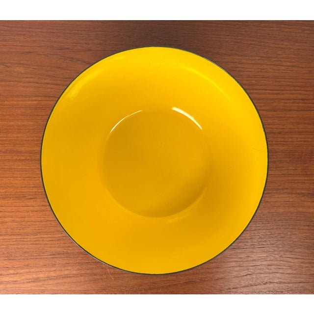 Mid-Century Modern Danish Yellow Enamel Bowl, 1960s For Sale - Image 6 of 12