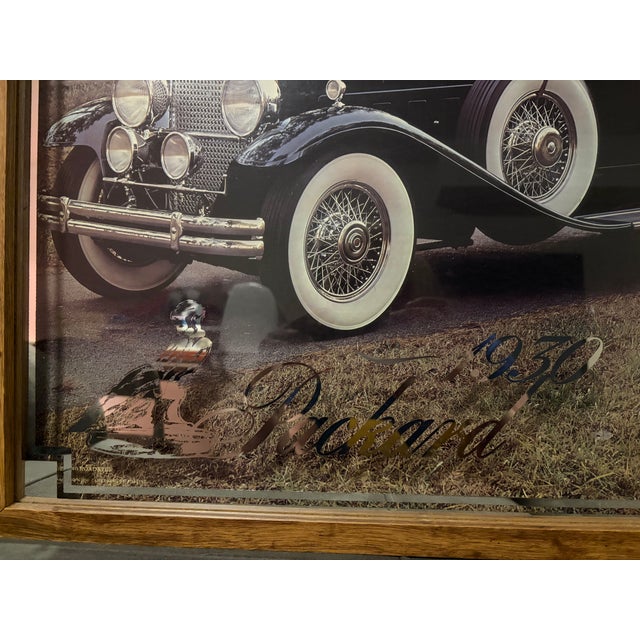 Vintage 1930 Packard wall clock. Wood frame good condition working clock