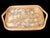 Wood Mid 20th Century Capiz Shell Rattan Serving Tray With Handles, Made in Philippines, 20 Inch Coastal Boho Decorative Tray For Sale - Image 7 of 8