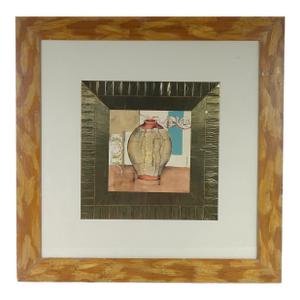 Late 20th Century Still Life Large Print of an Original Mixed Media Piece Signed
