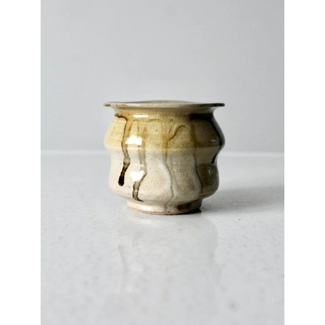 Contemporary Vintage Studio Pottery Vase For Sale - Image 3 of 11
