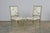 Late 19th Century Antique French Louis XVI Style Painted Square Back Side Chairs in Chinoiserie Fabric - A Pair For Sale - Image 5 of 12