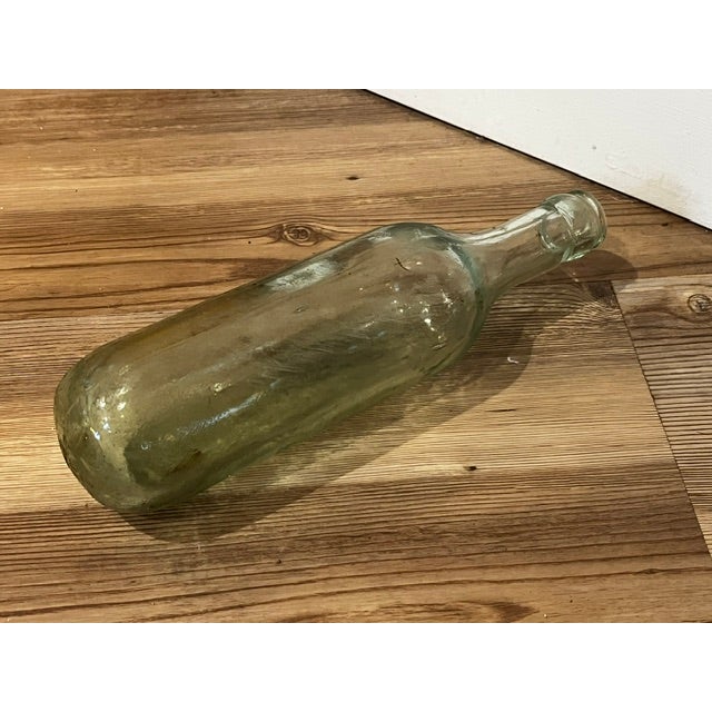 Early 20th Century Round Bottom Torpedo Hand Blown Soda Beer 1800s Antique Bottle Green For Sale - Image 5 of 7
