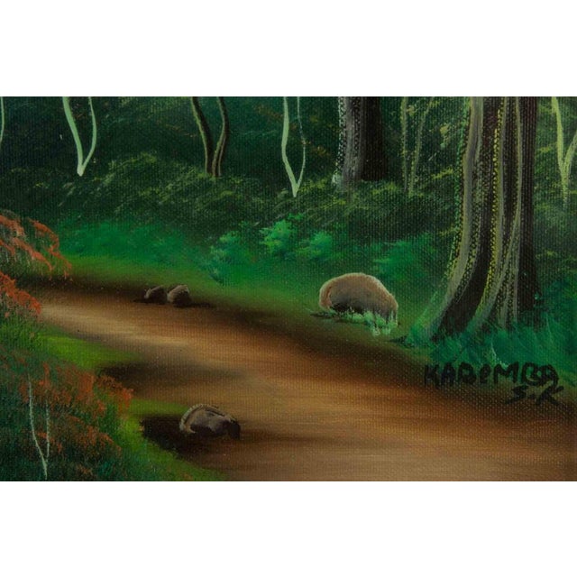 Exotic Landscape is an artwork realized by Kabemba Situna Wa. Oil on Canvas, 1970s. 38 x 58 cm ; 65 x 85 cm with frame....