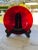 Mid 20th Century Vintage Textured Pebble Ruby Red Glass Dinner Plates- Set of 15 For Sale - Image 5 of 12