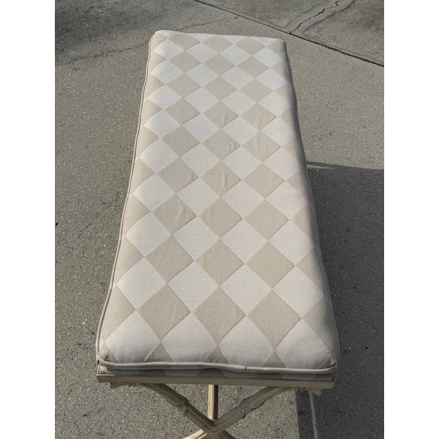 Vintage Drexel Heritage X-Form Faux Bamboo Bench For Sale In Naples, FL - Image 6 of 16