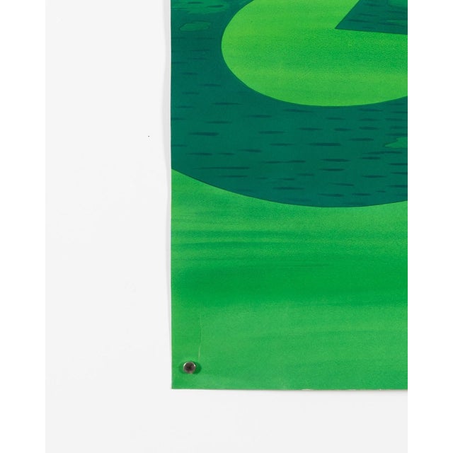 Green Golf Sports Poster by Munetsugu Satomi, 1960 For Sale - Image 8 of 9