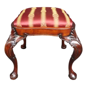 Queen Anne Style Mahogany Footstool