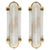 Early 21st Century Frosted Murano Glass and Brass Sconces - a Pair For Sale - Image 5 of 6