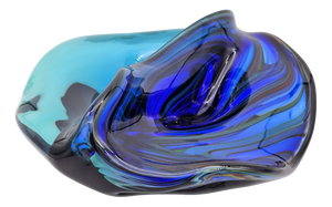 Large Shaped Murano Glass Bowl by Davide Dona, 1980s