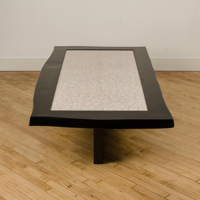 Vintage Modernist Rectangular Coffee Table with Eggshell Fragment Top For Sale - Image 12 of 13