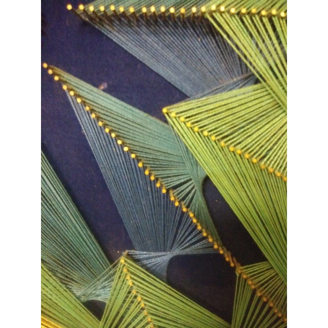 Navy Blue Large 1960s Vintage Symmography Mid Century String Art Piece For Sale - Image 8 of 13