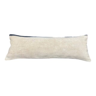 Turkish Hemp Pillow Cushion Natural Beige Black Cushion Cover 14x40 For Sale