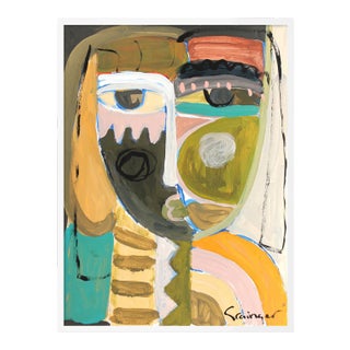 Ava by Lesley Grainger in White Frame, XS Art Print For Sale