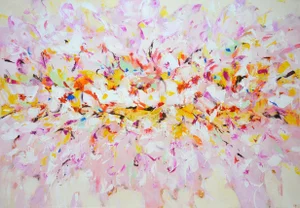 Pink. Modern Original Painting. Artys Bound