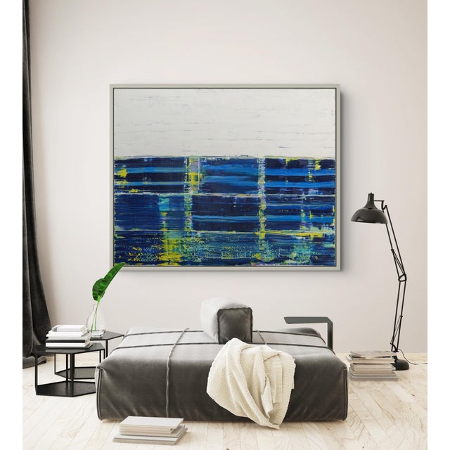 Textile Pacific Ocean / Palisades No. 5 Original Large-Scale Oil Painting by Diane Grant | Color Field For Sale - Image 7 of 13