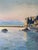 French Large French Vintage Mediterranean Coastal Seascape Oil Painting on Canvas, Wood Framed For Sale - Image 3 of 18