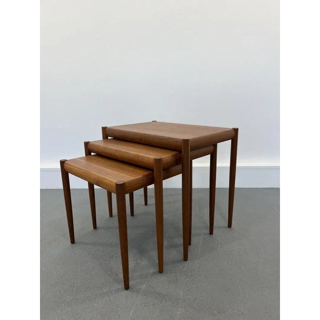 Nesting Tables in Teak, Denmark, 1960s, Set of 3 For Sale - Image 12 of 12