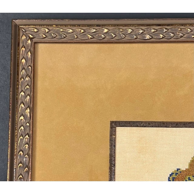 Early 20th Century Needlework Peacock For Sale - Image 4 of 7