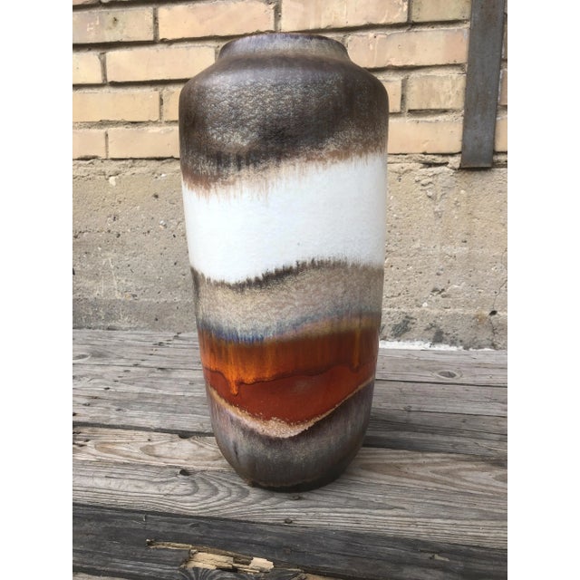 Mid-Century German Fat Lava Floor Vase from Scheurich, 1960s For Sale - Image 6 of 6