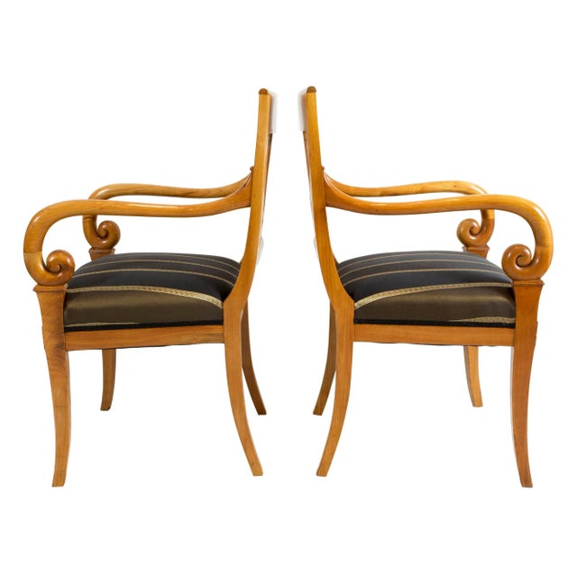 Early-19th Century Empire Cherry Seating Group, Set of 8 For Sale - Image 14 of 16