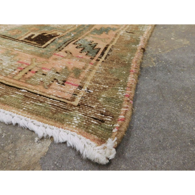 Distressed Vintage Persian Rug For Sale - Image 4 of 13